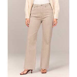 Abercrombie & Fitch Women’s 0 25x32 Jeans Curve Love 90's Relaxed Straight Tan